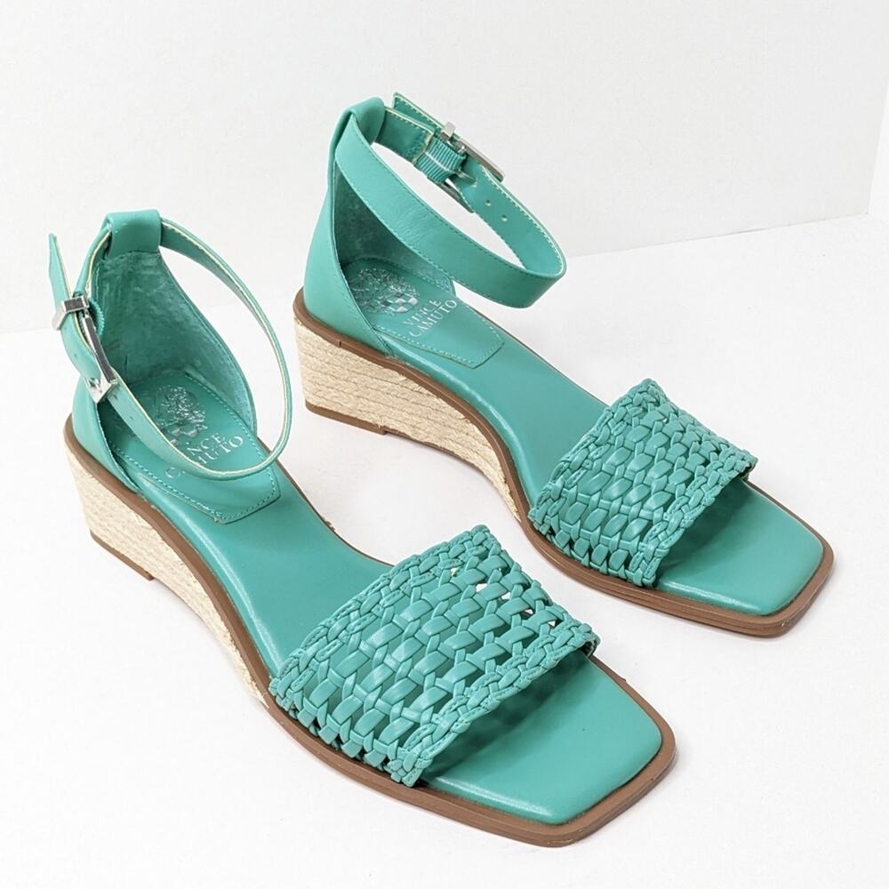 Vince Camuto Bretandi Espadrille Wedge Sandals, Ocean, Women's 7.5